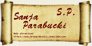 Sanja Parabucki vizit kartica